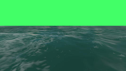 绿色屏幕飞过水面的动画视频的预览图
