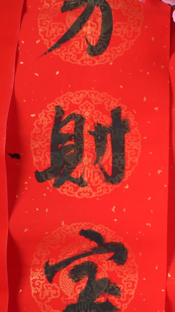 春节期间铜币装饰红红火火的过春节视频的预览图