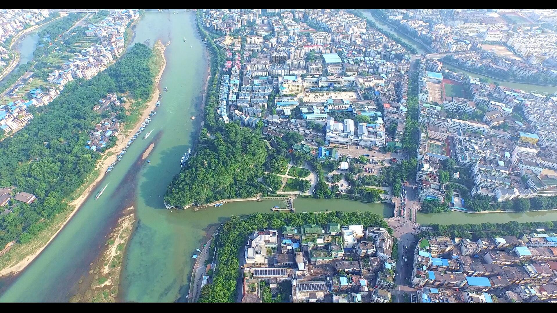 广西桂林城市航拍视频的预览图