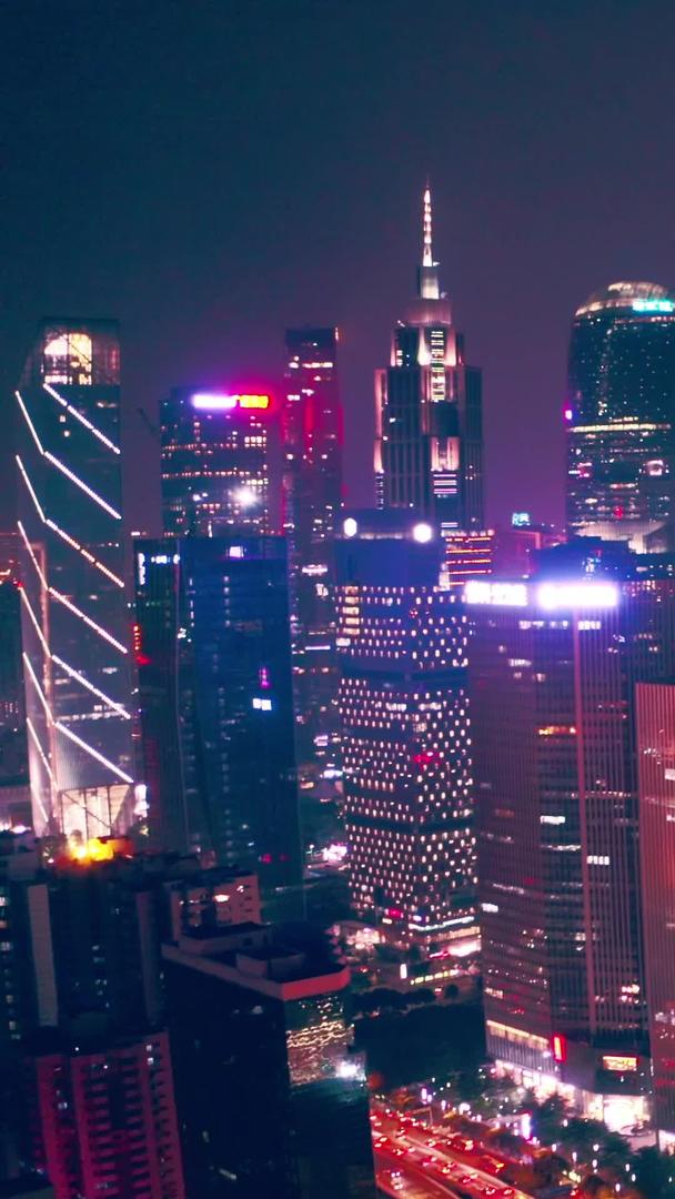 航拍广州城市夜景视频素材视频的预览图