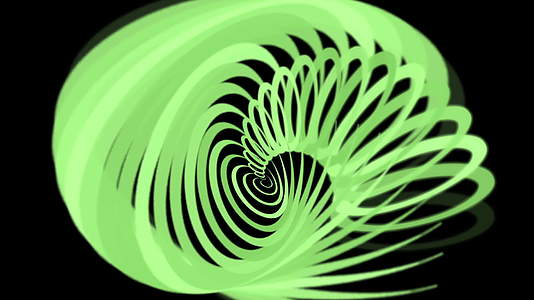 绿色旋转环抽象背景动画视频的预览图