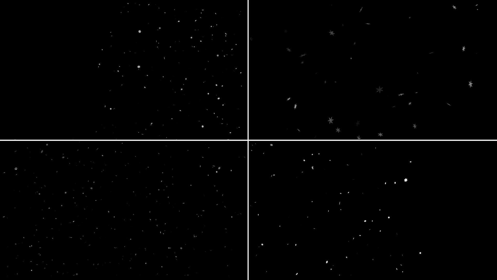 一组形态各异下降的雪花粒子视频的预览图