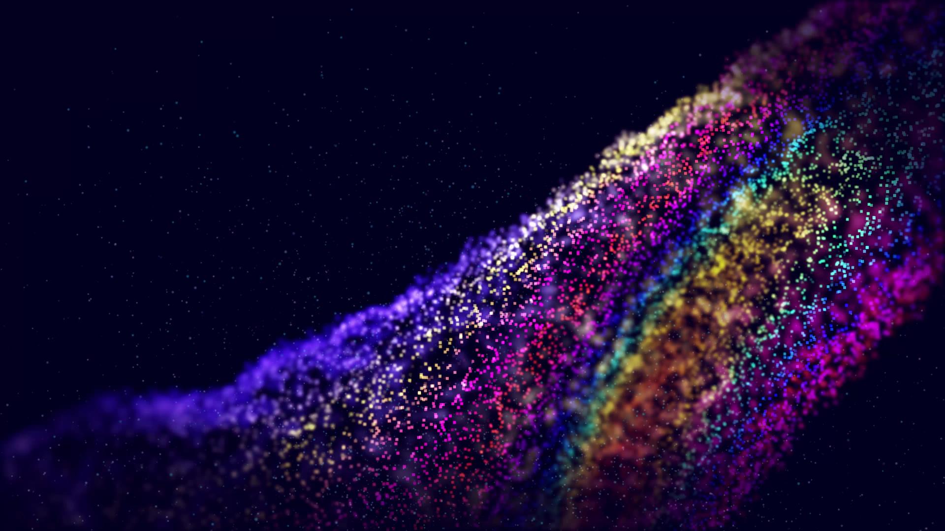 4K粒子彩色像素背景视频的预览图