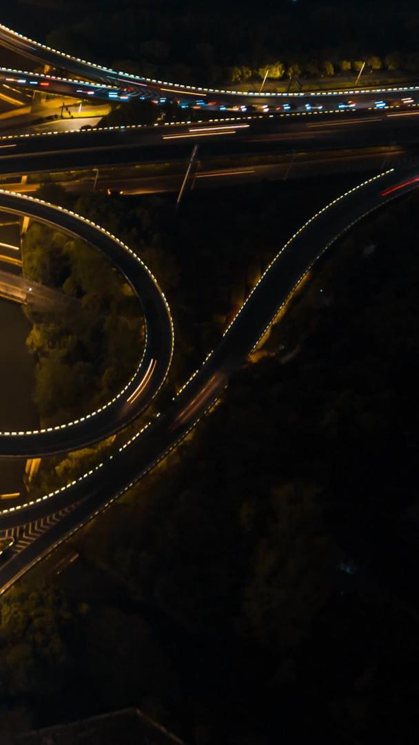 杭州城市夜景震撼航拍延时视频的预览图