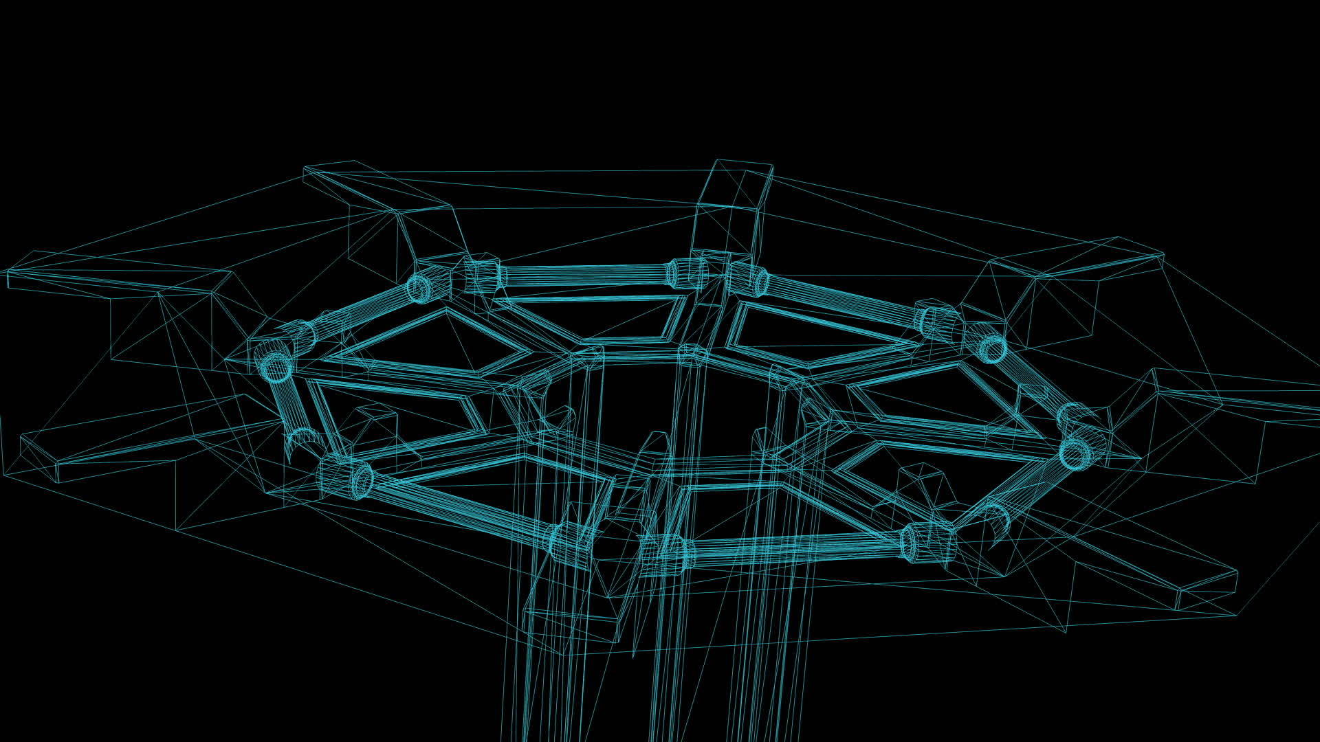 3Gaff工业建筑电线框架模型视频的预览图
