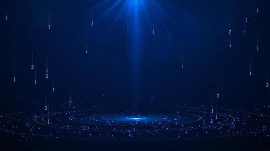 4K蓝色科技3D背景视频的预览图