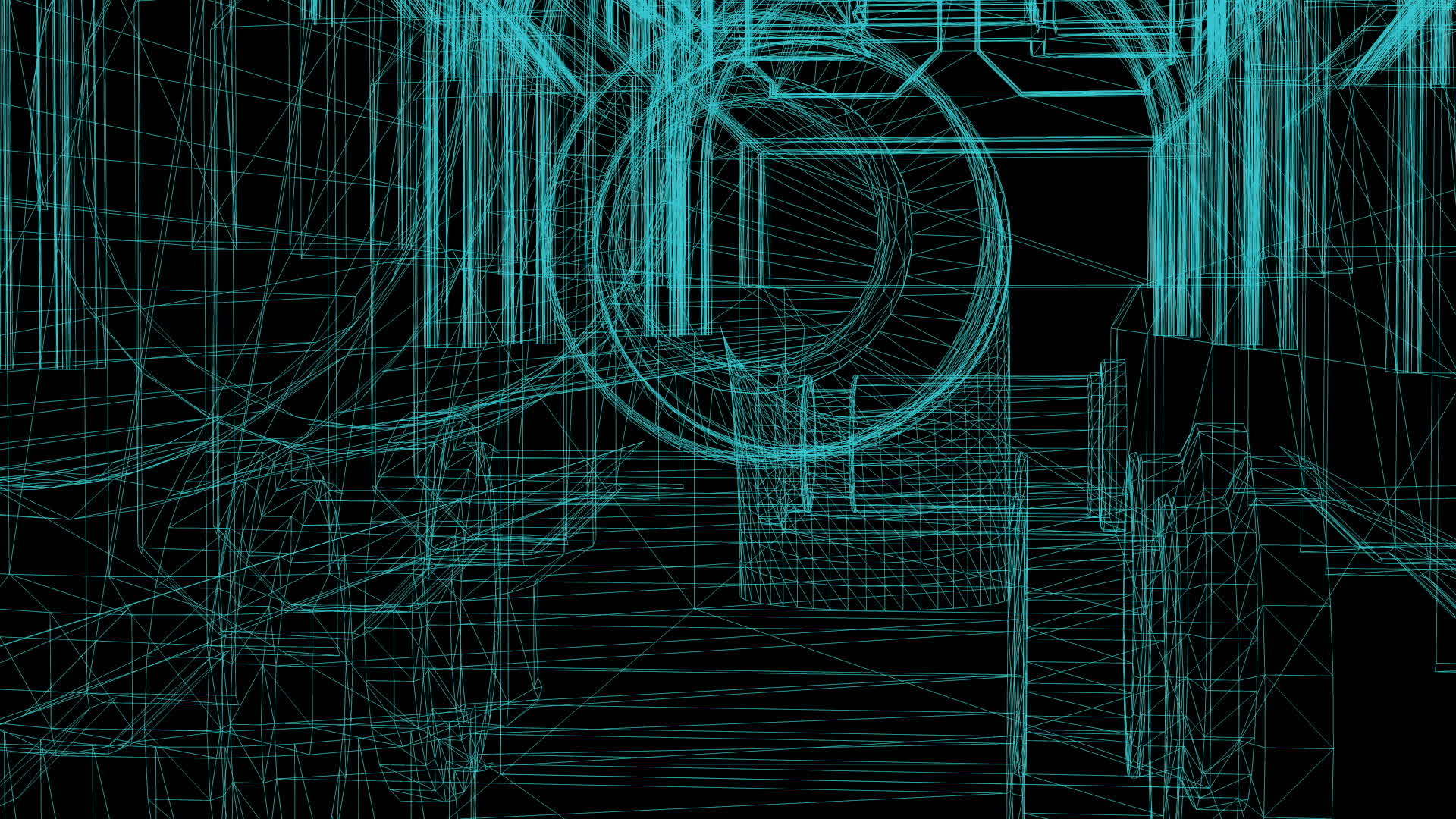 3d交接工业建筑电线框架模型视频的预览图