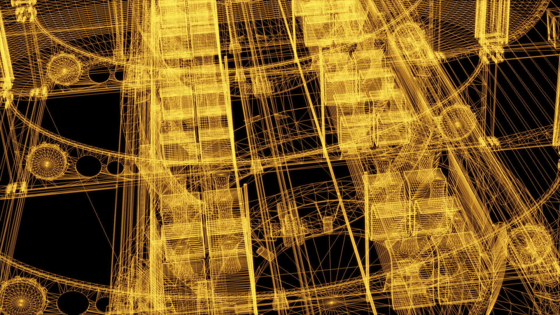 3d工业建筑电线框架模型视频的预览图