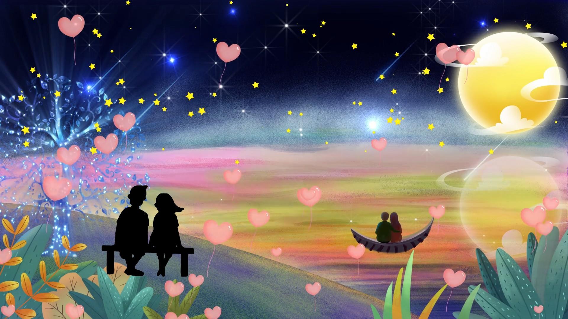 浪漫式爱情星空led背景视频的预览图