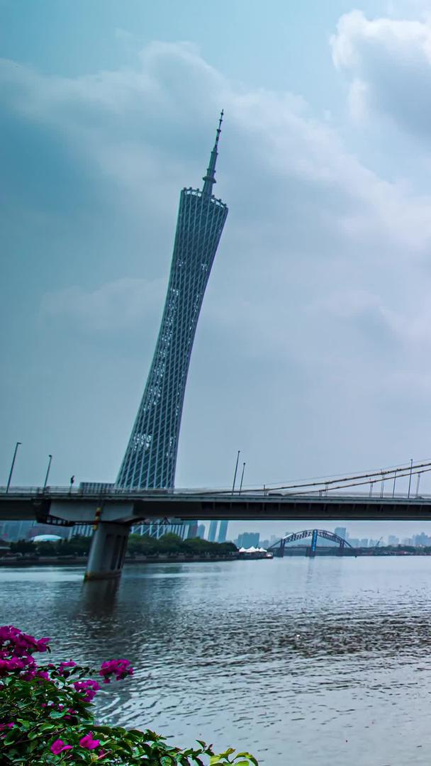 延时猎德大桥材料广州番禺区视频的预览图