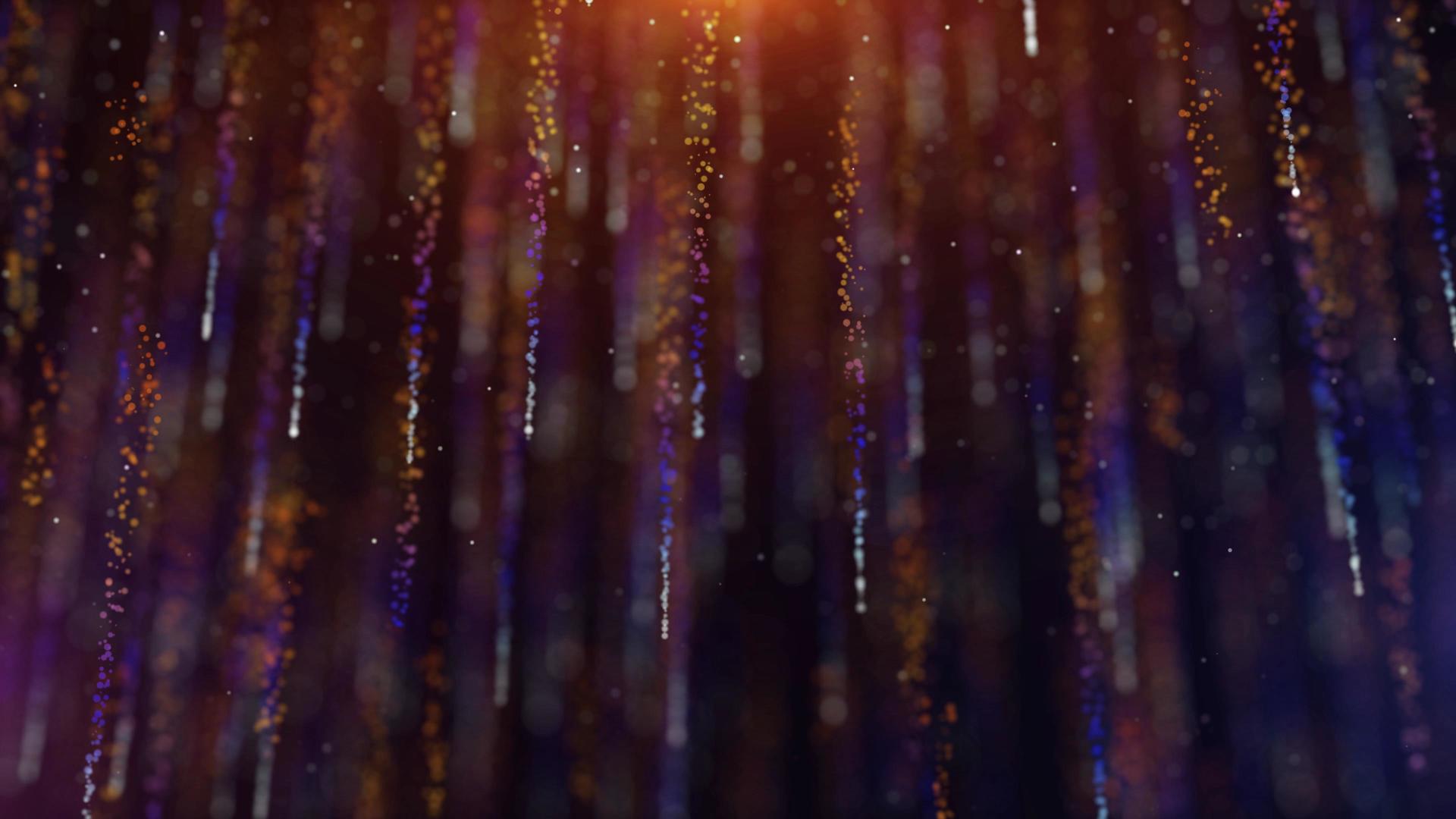 4K唯美动态浪漫粒子雨背景视频视频的预览图