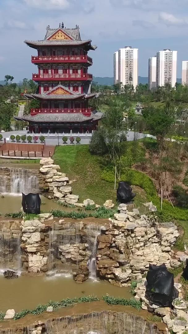 重庆大足香国公园航拍视频的预览图