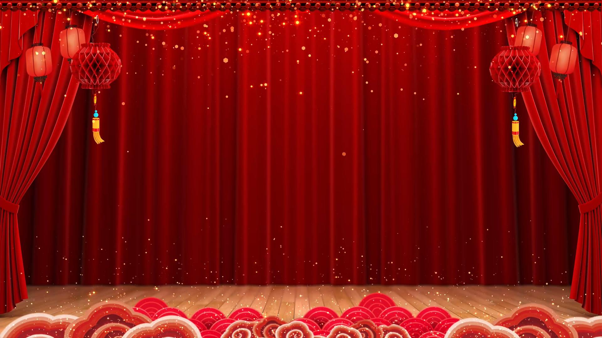 春节舞台背景视频的预览图
