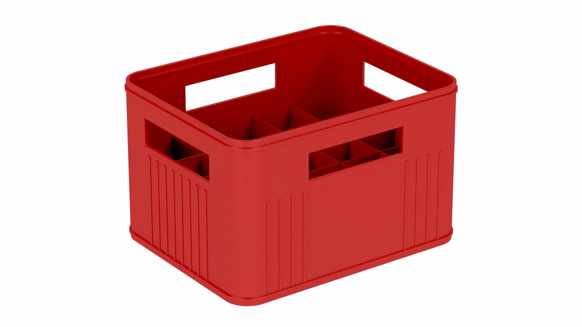 红色塑料箱3d模型视频的预览图