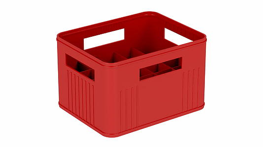红色塑料箱3d模型视频的预览图