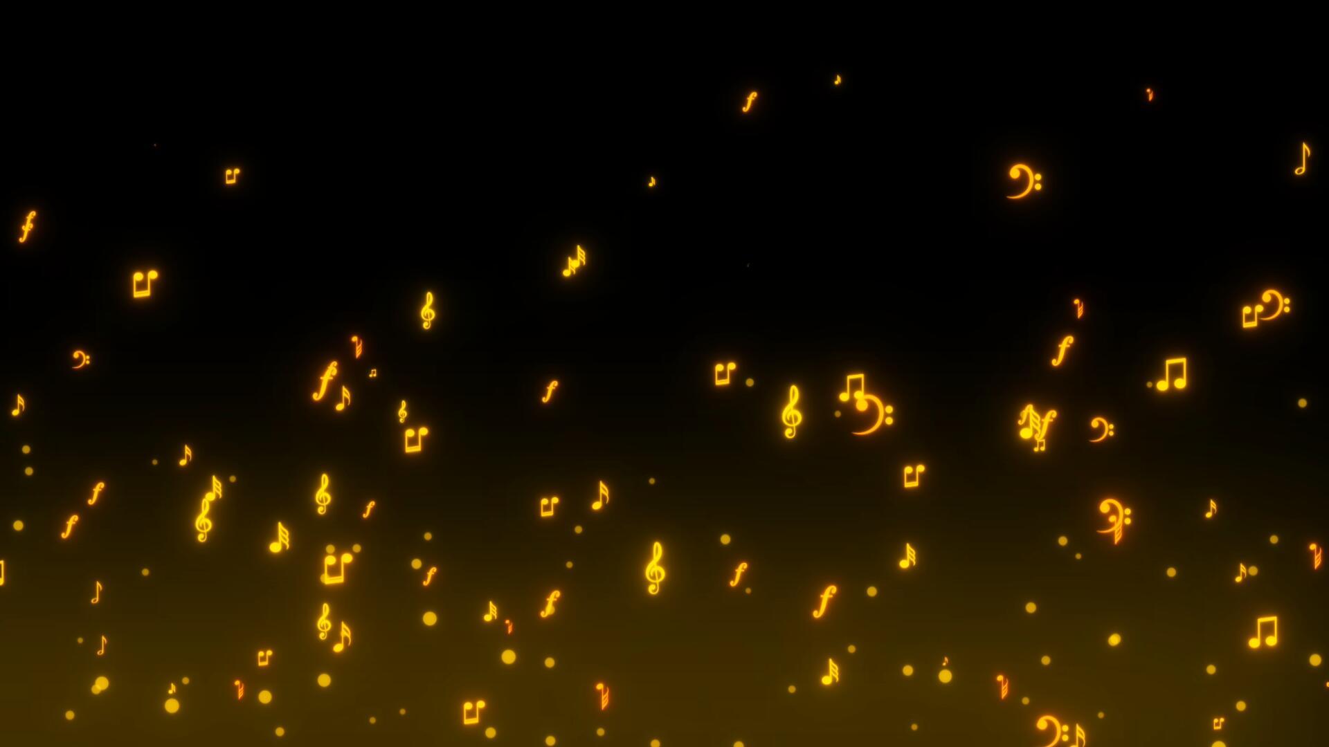 金色音符粒子沸腾视频的预览图