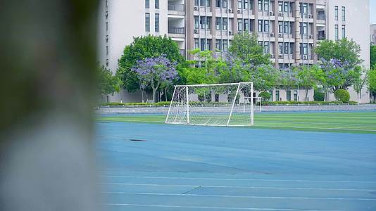 夏季高清学校校园球场空镜空镜视频的预览图