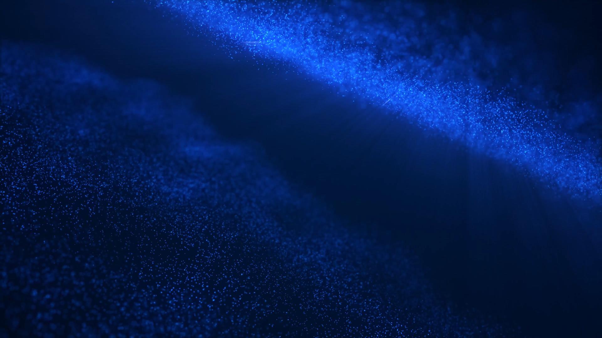 4K蓝色唯美粒子背景视频的预览图