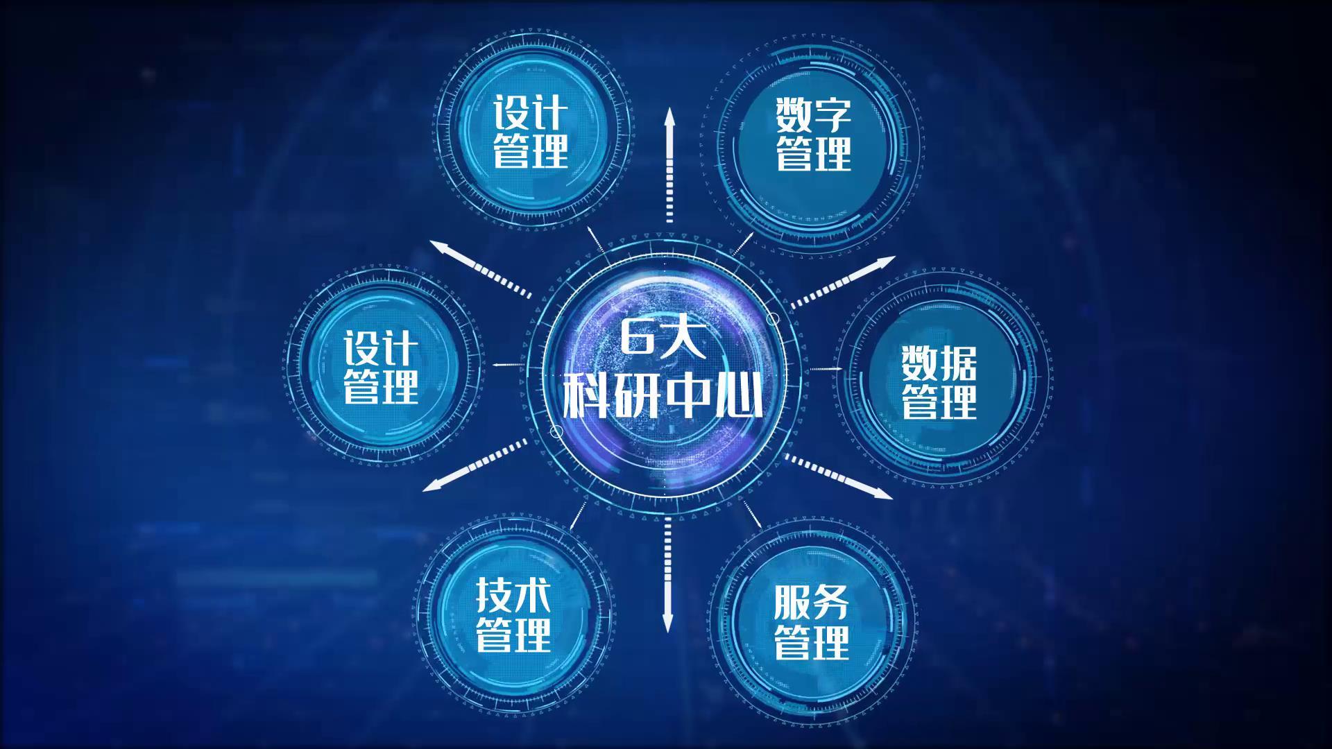 蓝色科技企业信息文字展示AE模板视频的预览图