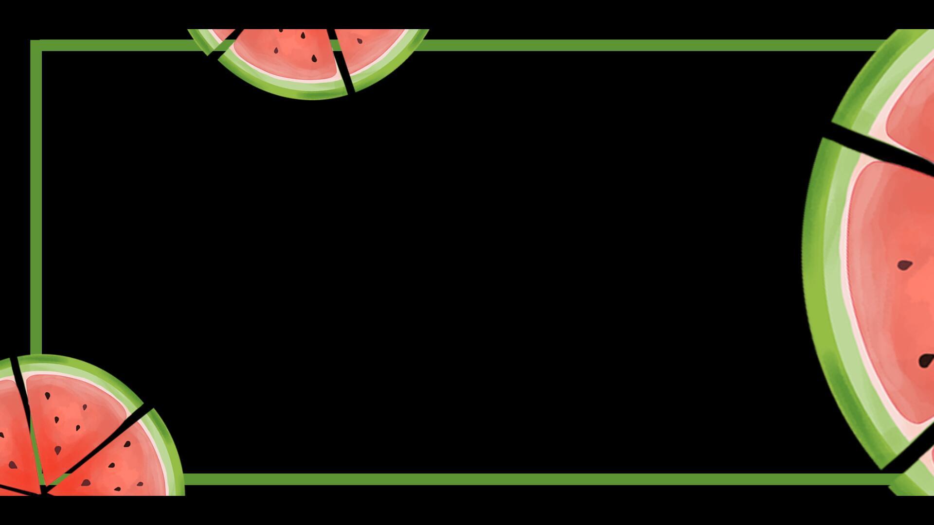 夏季西瓜边框视频的预览图