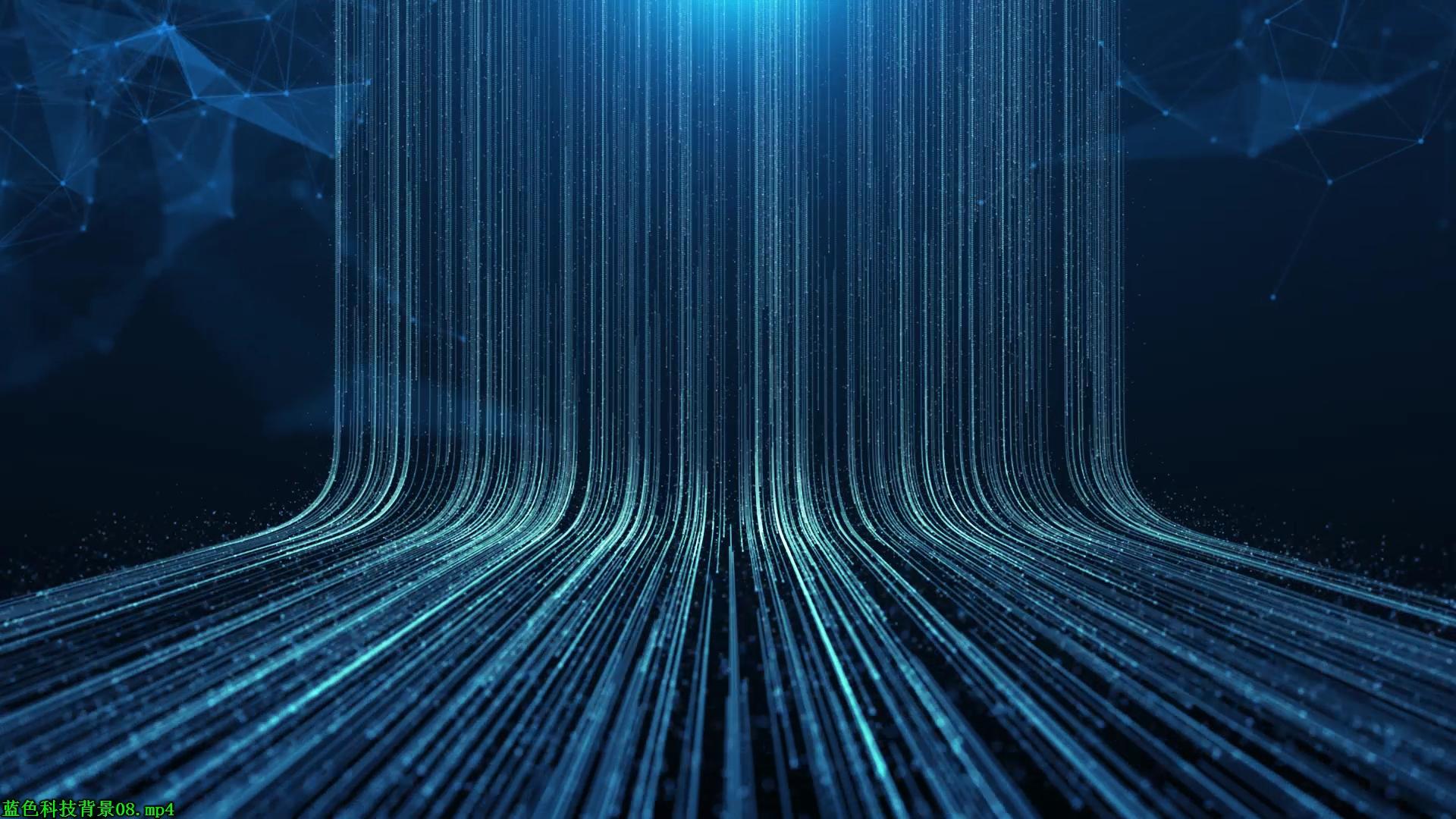 蓝色科技背景视频的预览图