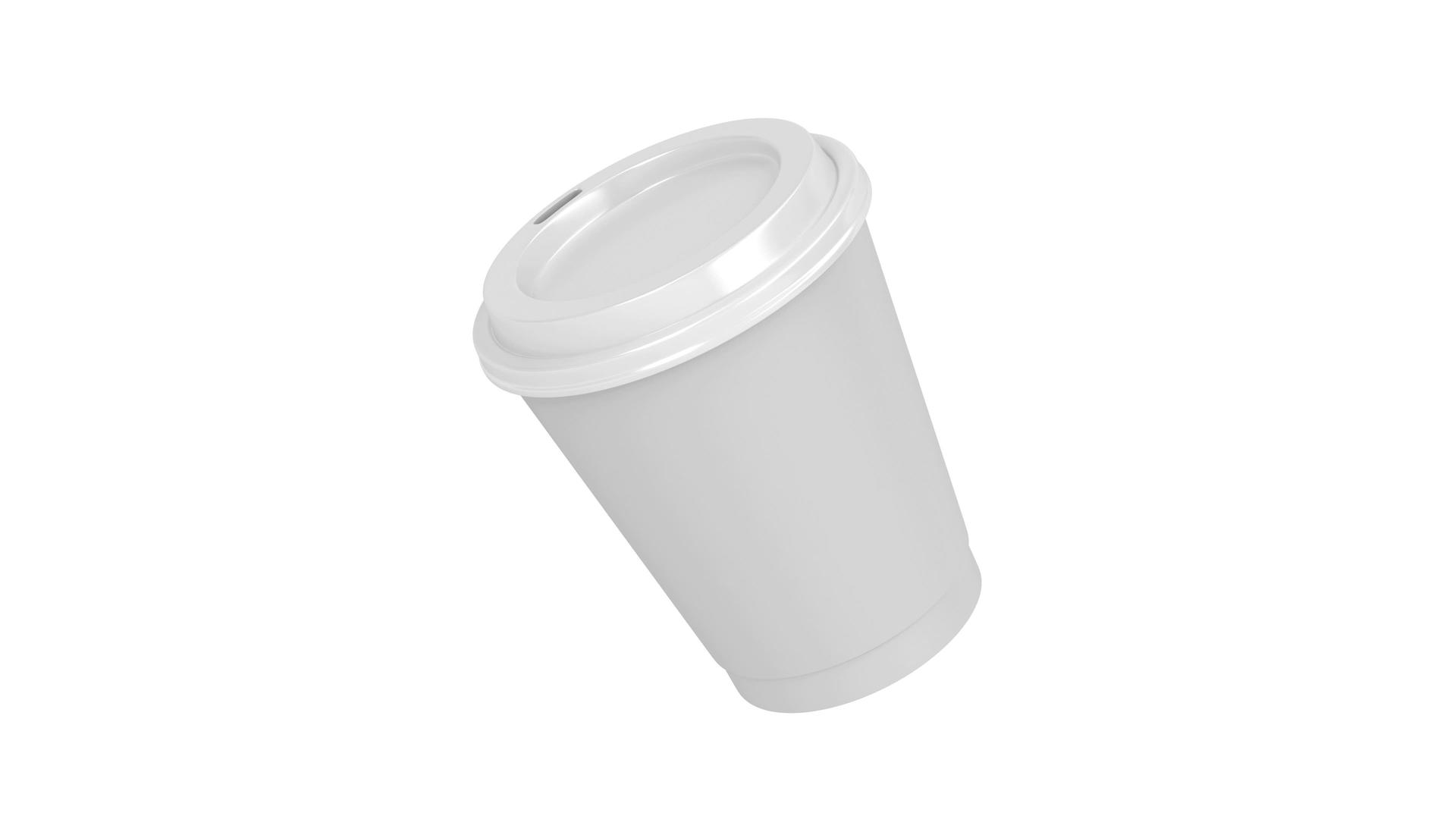 三维模型白纸咖啡杯视频的预览图