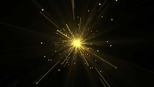 金色粒子射光特效视频素材视频的预览图