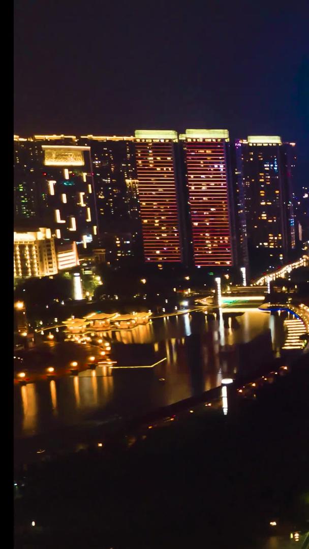 佛山南海金融高新区夜景延时摄影视频的预览图