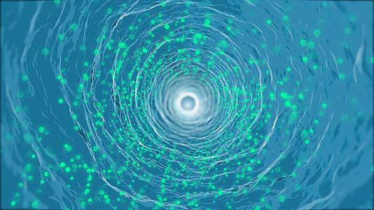 三维抽象发光粒子隧道运动视频的预览图