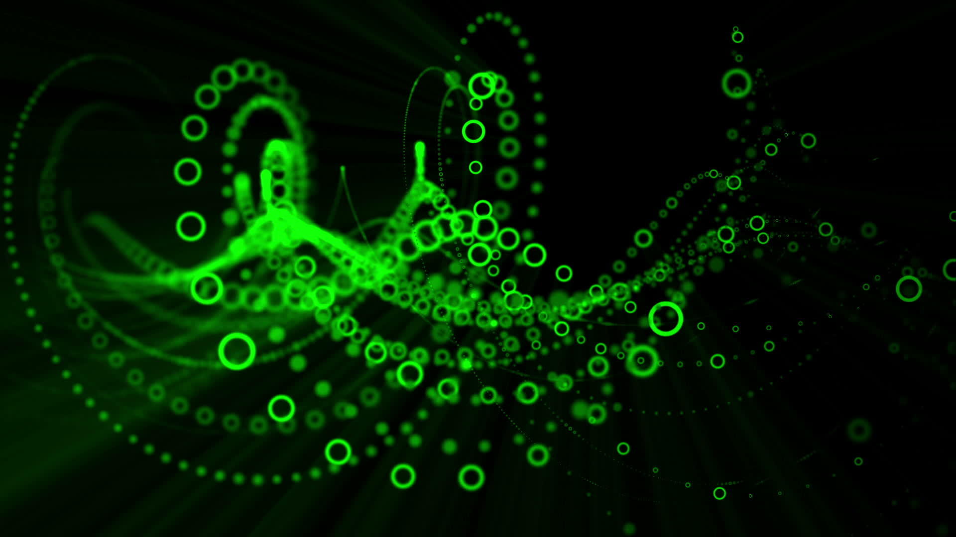 旋转动画的绿色螺旋形状视频的预览图