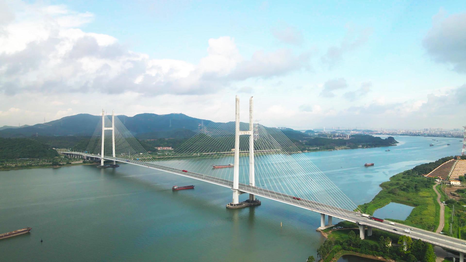 城市江河大桥视频的预览图