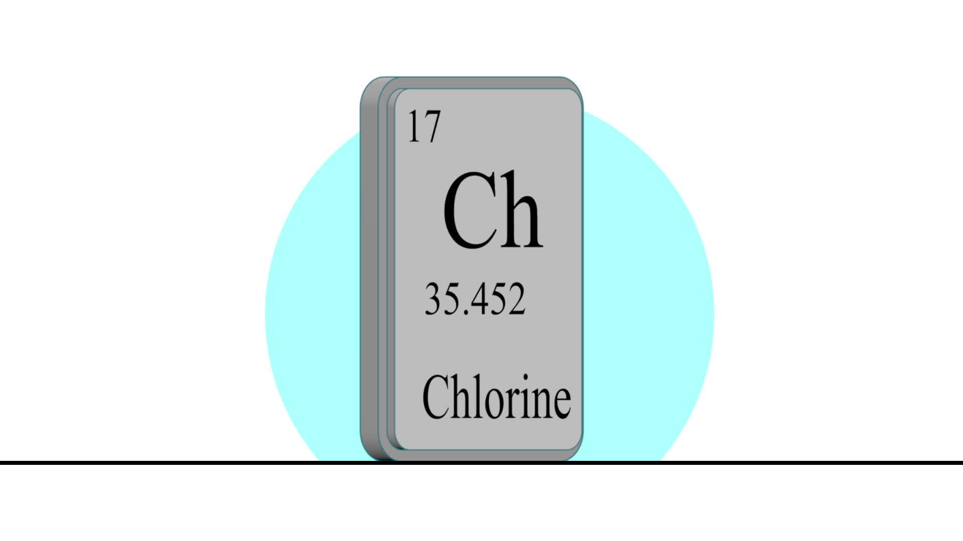 3d化学元素周期表氯元素视频的预览图