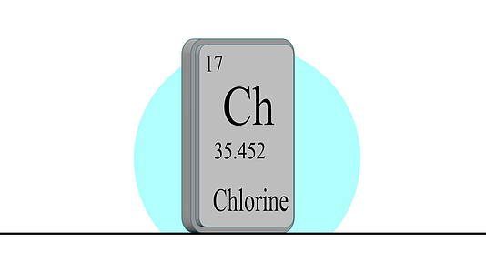 3d化学元素周期表氯元素视频的预览图