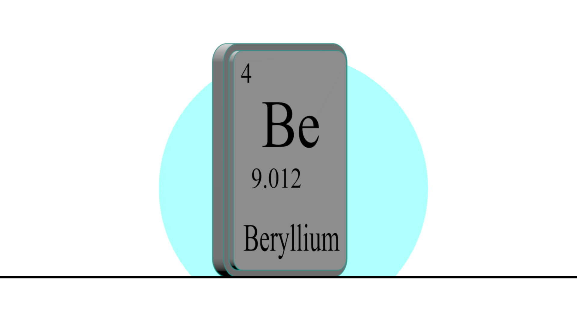 元素周期表中的铍元素3d模型视频的预览图