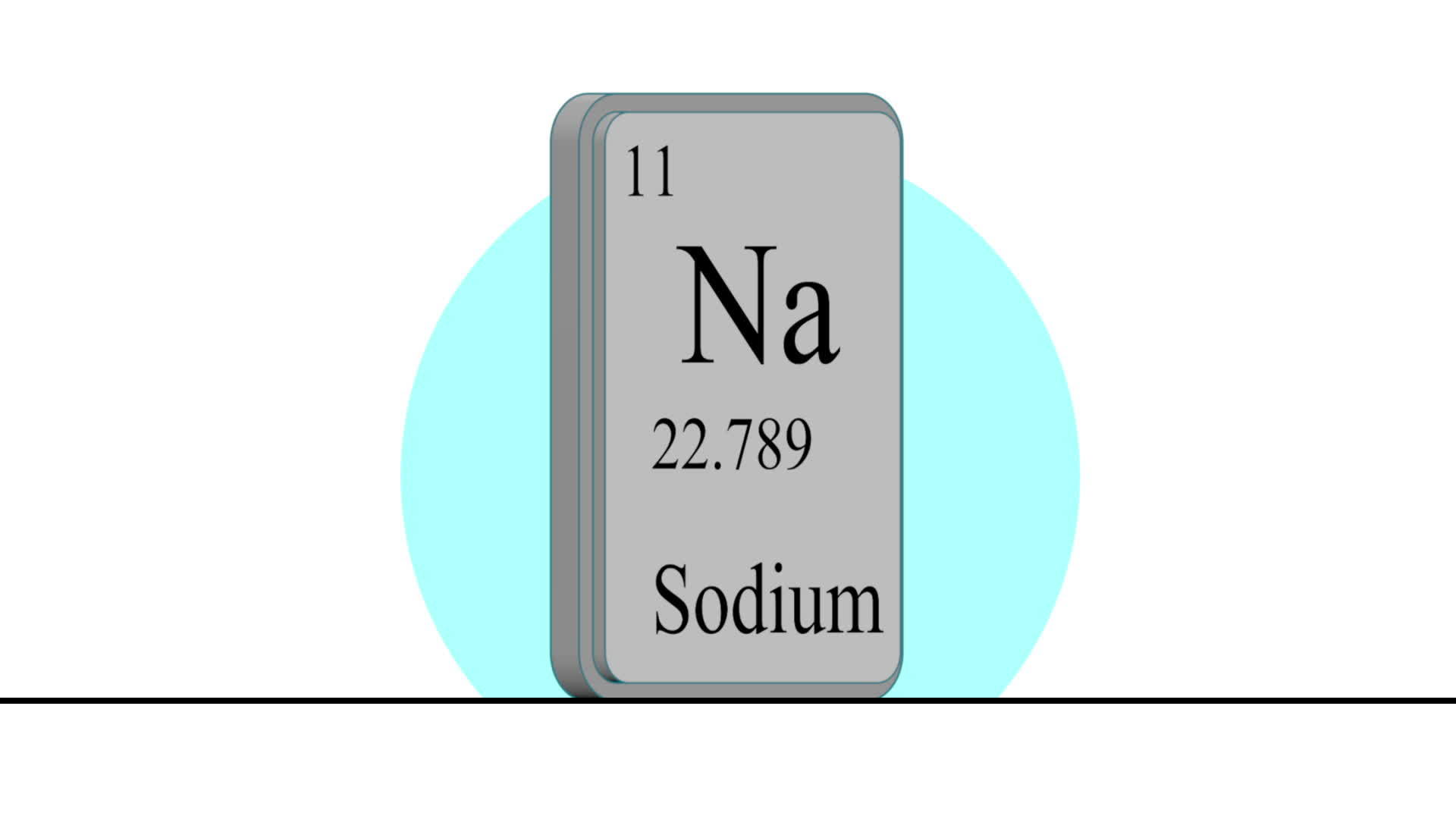 3d化学元素周期表中的钠元素视频的预览图