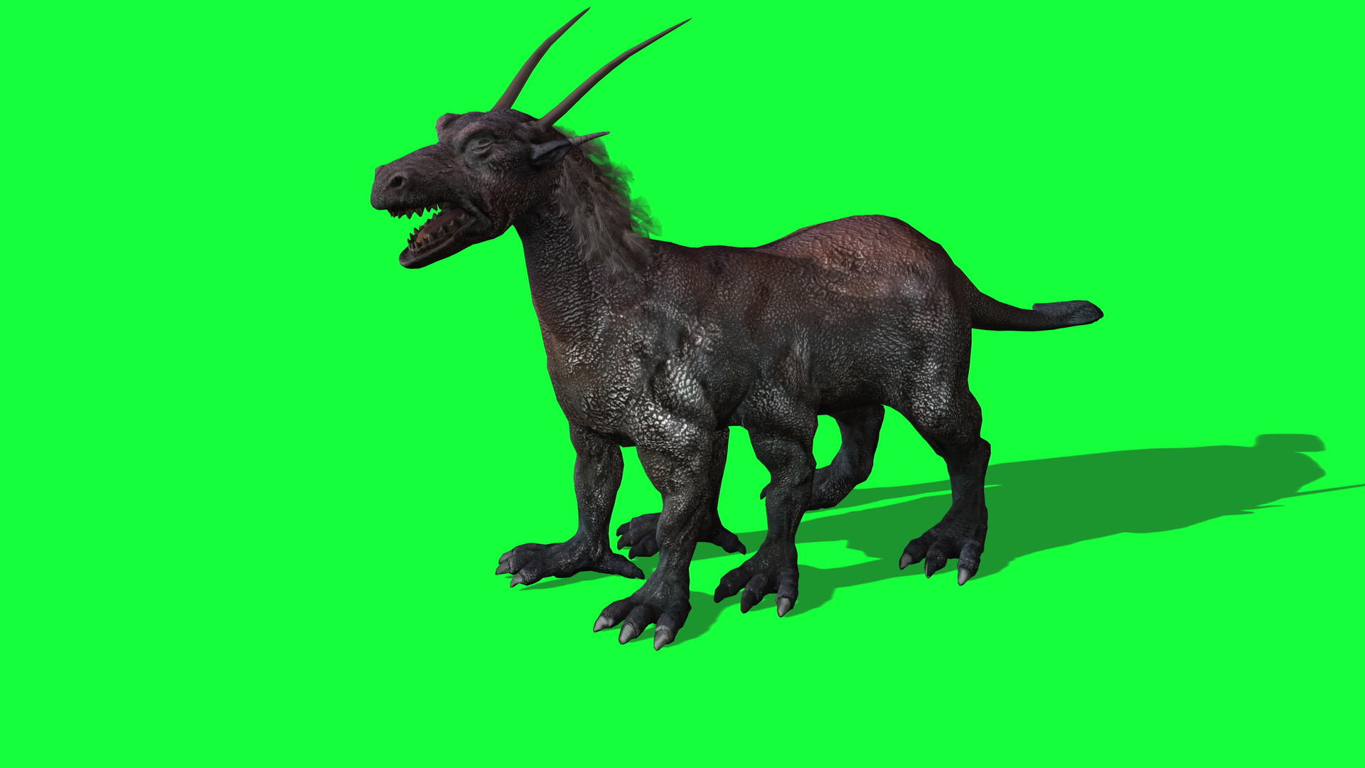 3D幻想野兽动画绿屏视频的预览图