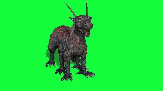 3D幻想野兽动画绿幕视频的预览图