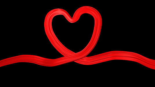 红丝带爱心红绸子红飘带升级版（带通道）视频的预览图