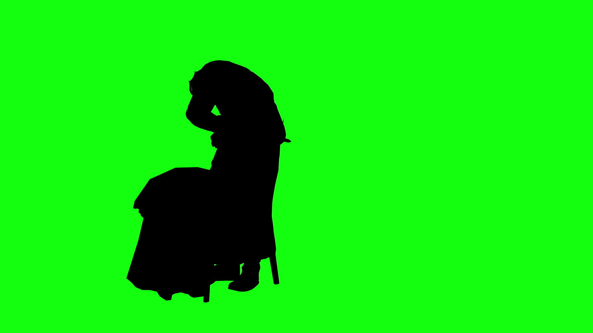 拍摄绿屏拥抱的人的动画轮廓视频的预览图