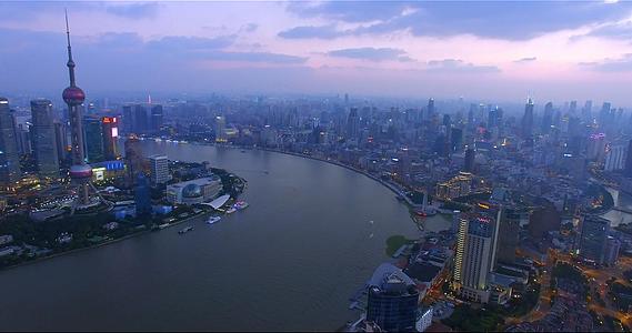 上海晨曦CBD天际线视频的预览图