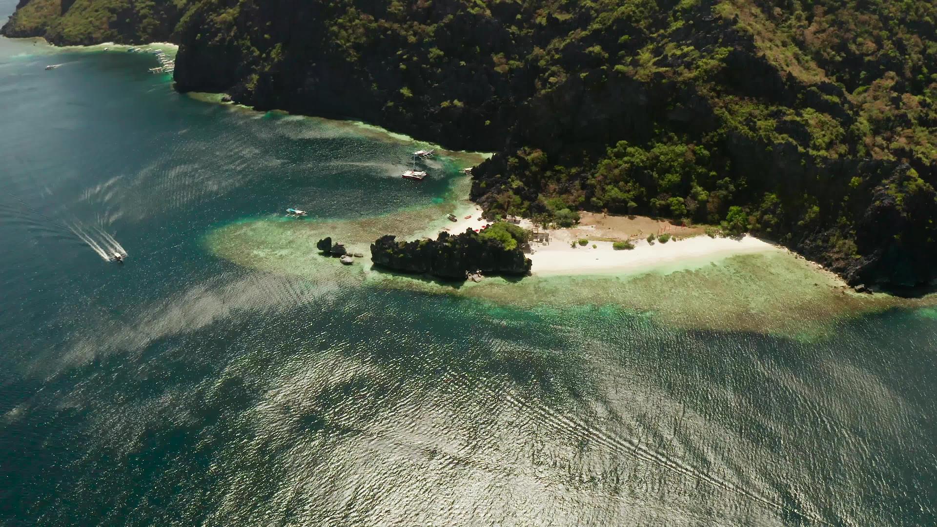 热带海水环礁湖和海滩菲利平斯河视频的预览图