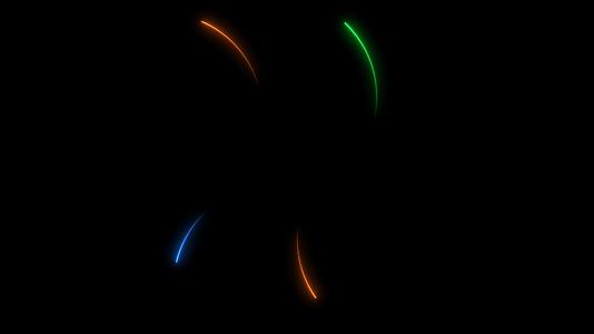 四个彩色箭头向外移动四个彩色箭头视频的预览图