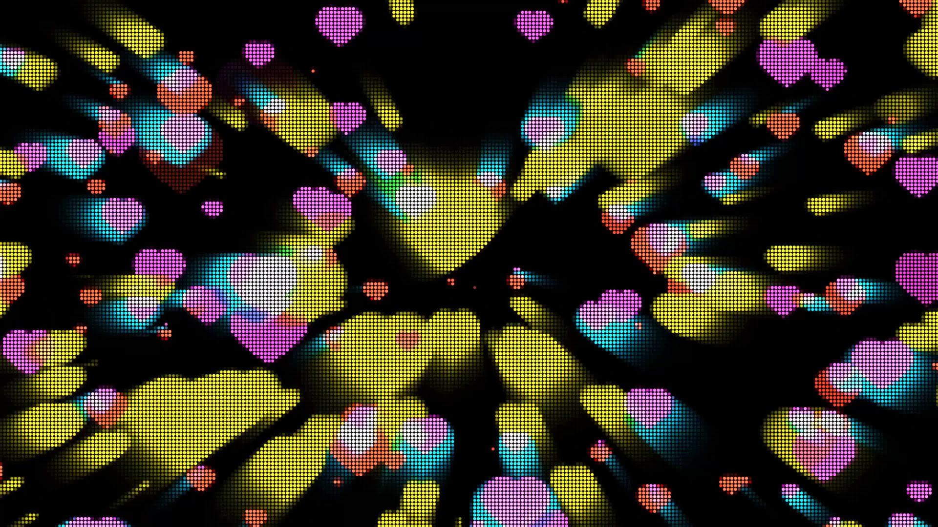 彩色心形颗粒球和元素视频的预览图