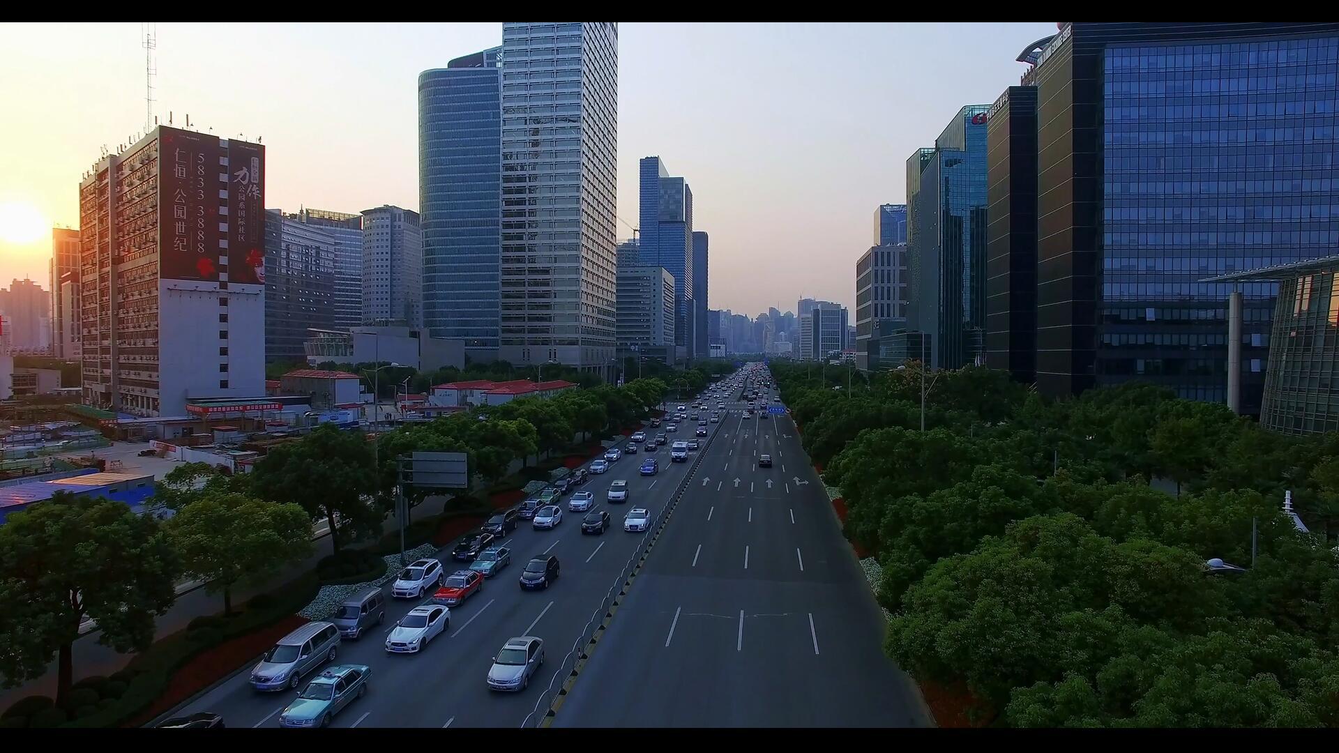 上海世纪大道航拍视频的预览图