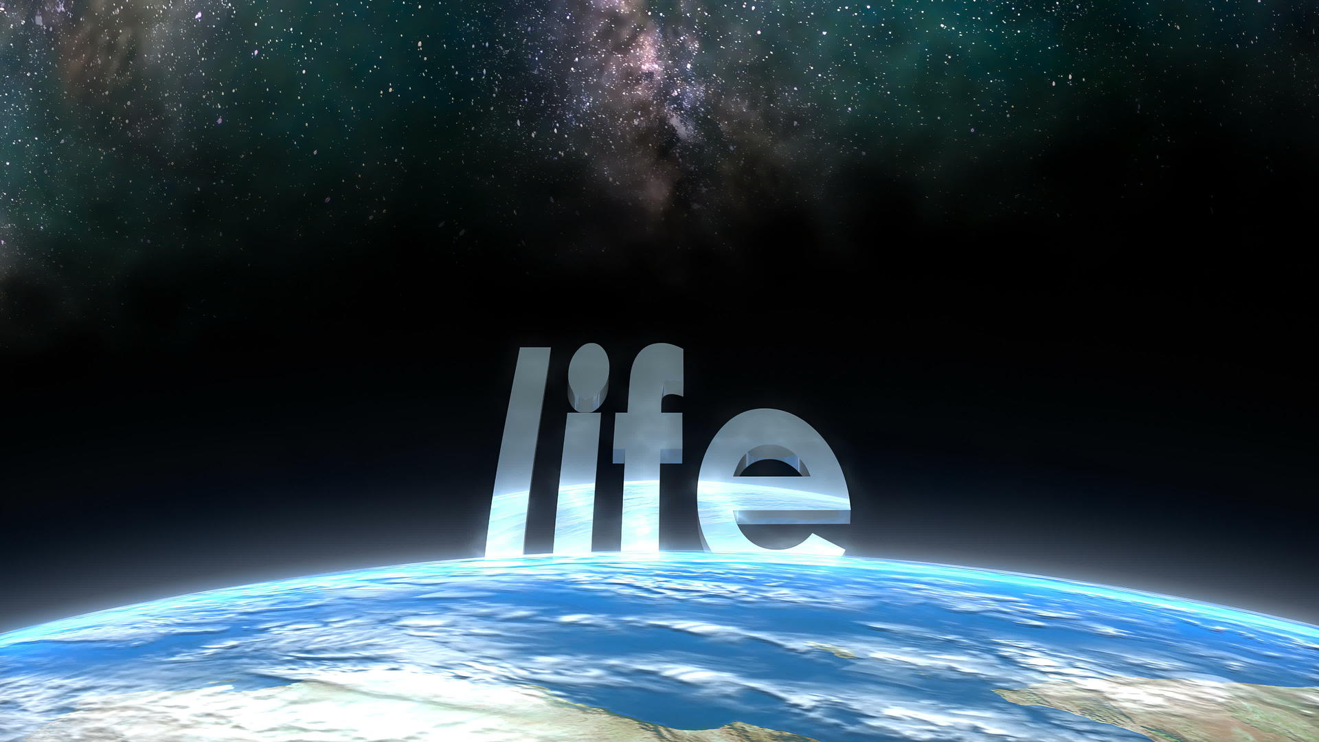 地球地平线视图生命文字视频的预览图