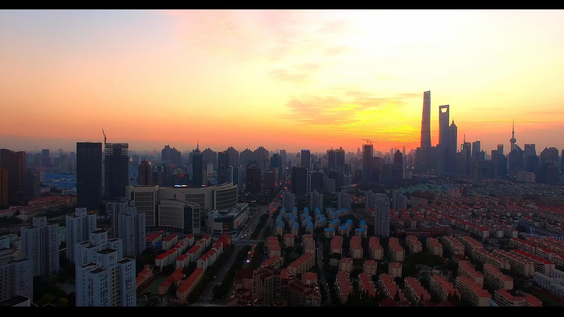 上海日出清晨视频的预览图