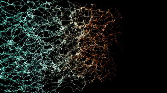 3d扭曲粒子串和光耀斑视频的预览图