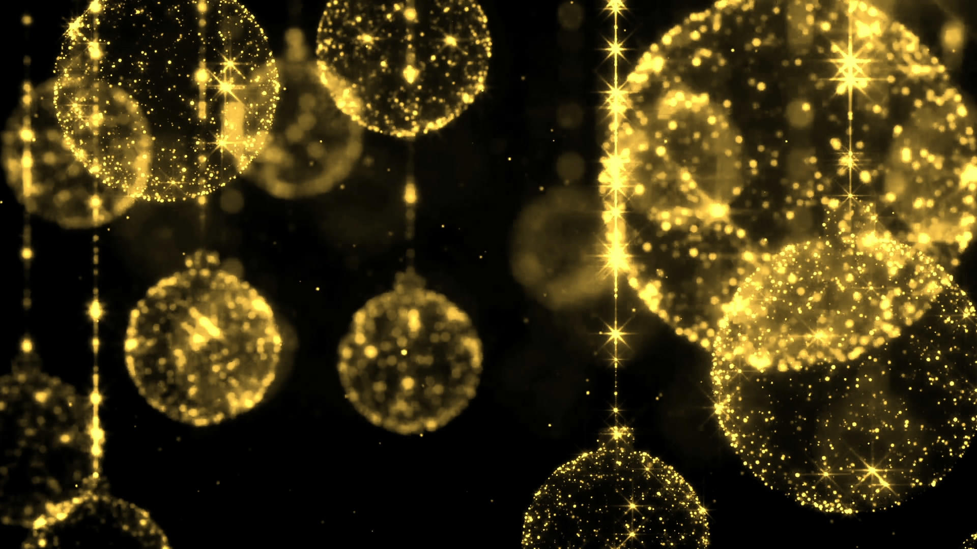 金色唯美的装饰球粒子特效视频素材视频的预览图