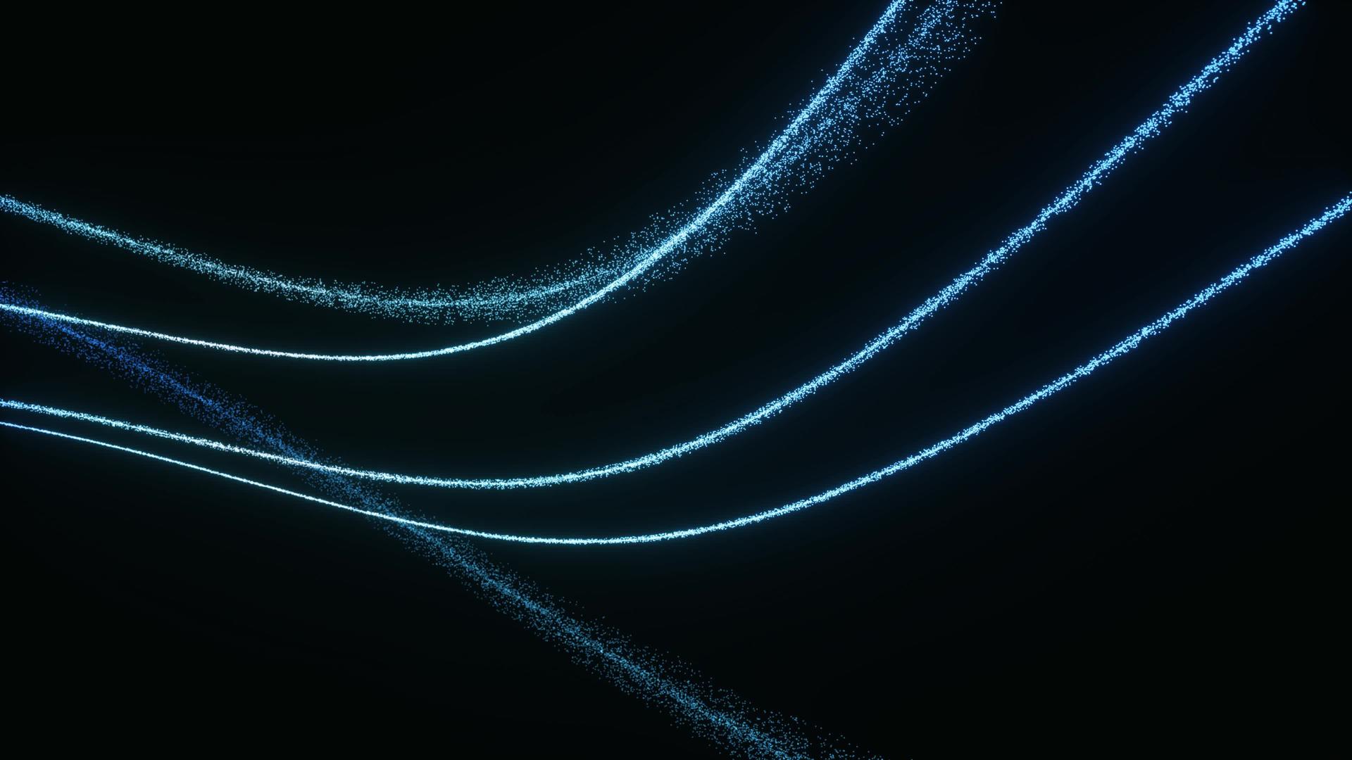 蓝色发光粒子抽象背景3D转化视频的预览图