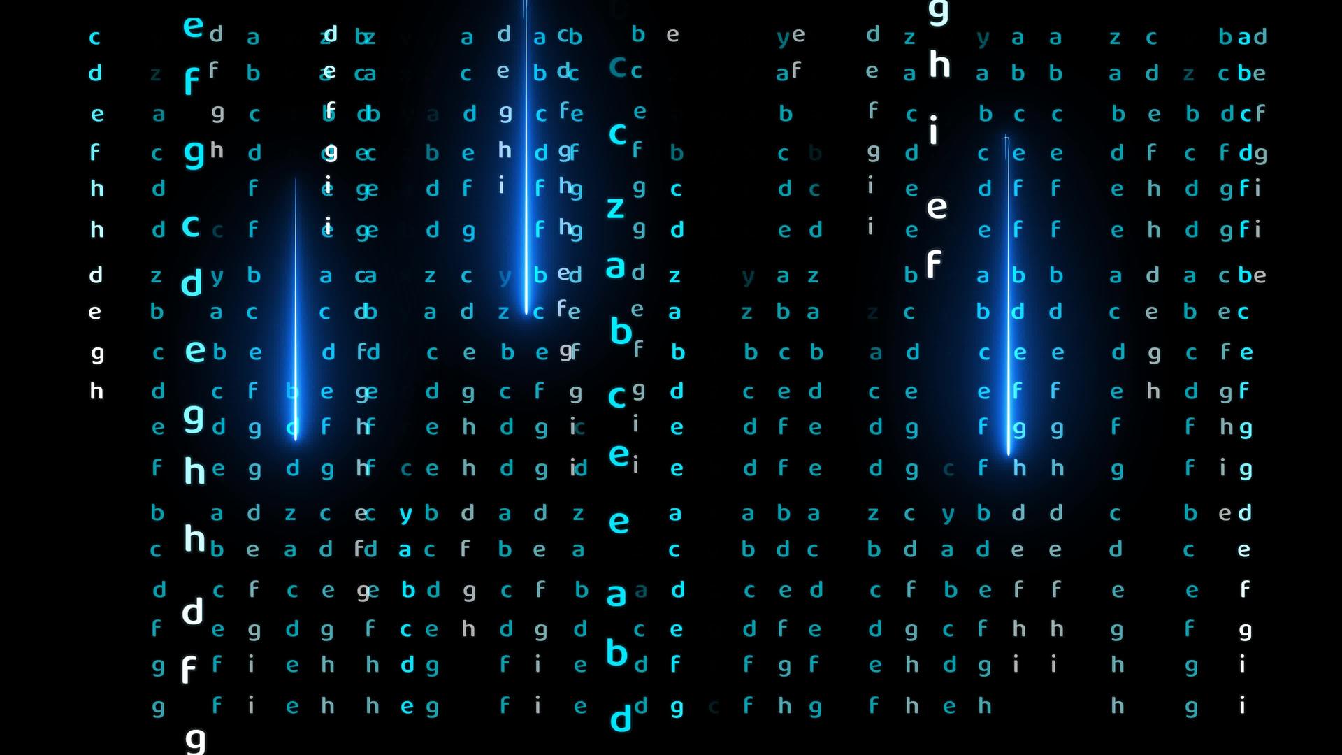 蓝色激光抽象光效应和蓝色激光闪光效应落在黑屏上视频的预览图